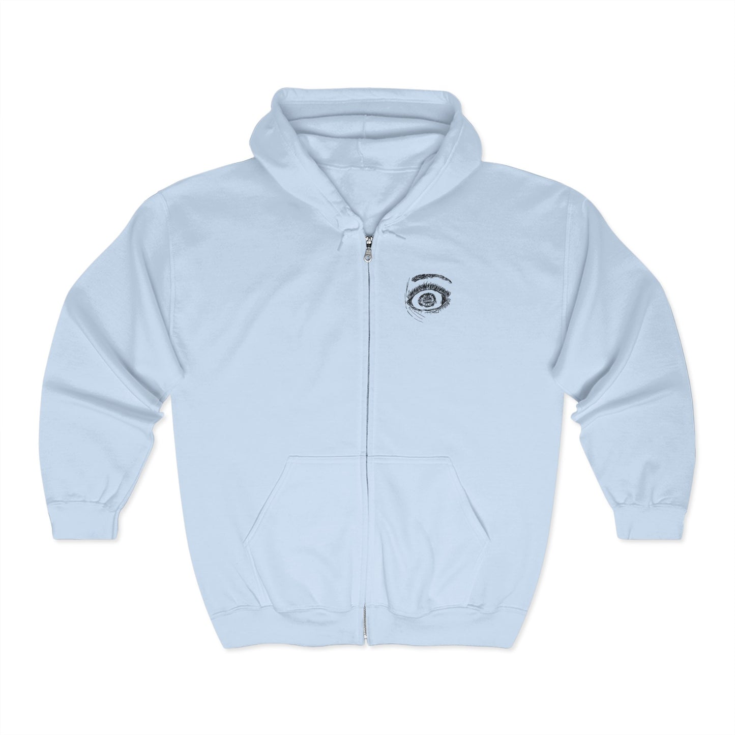 Fuck Fentanyl Eye by Kristina Smith - Unisex Heavy Blend™ Full Zip Hooded Sweatshirt