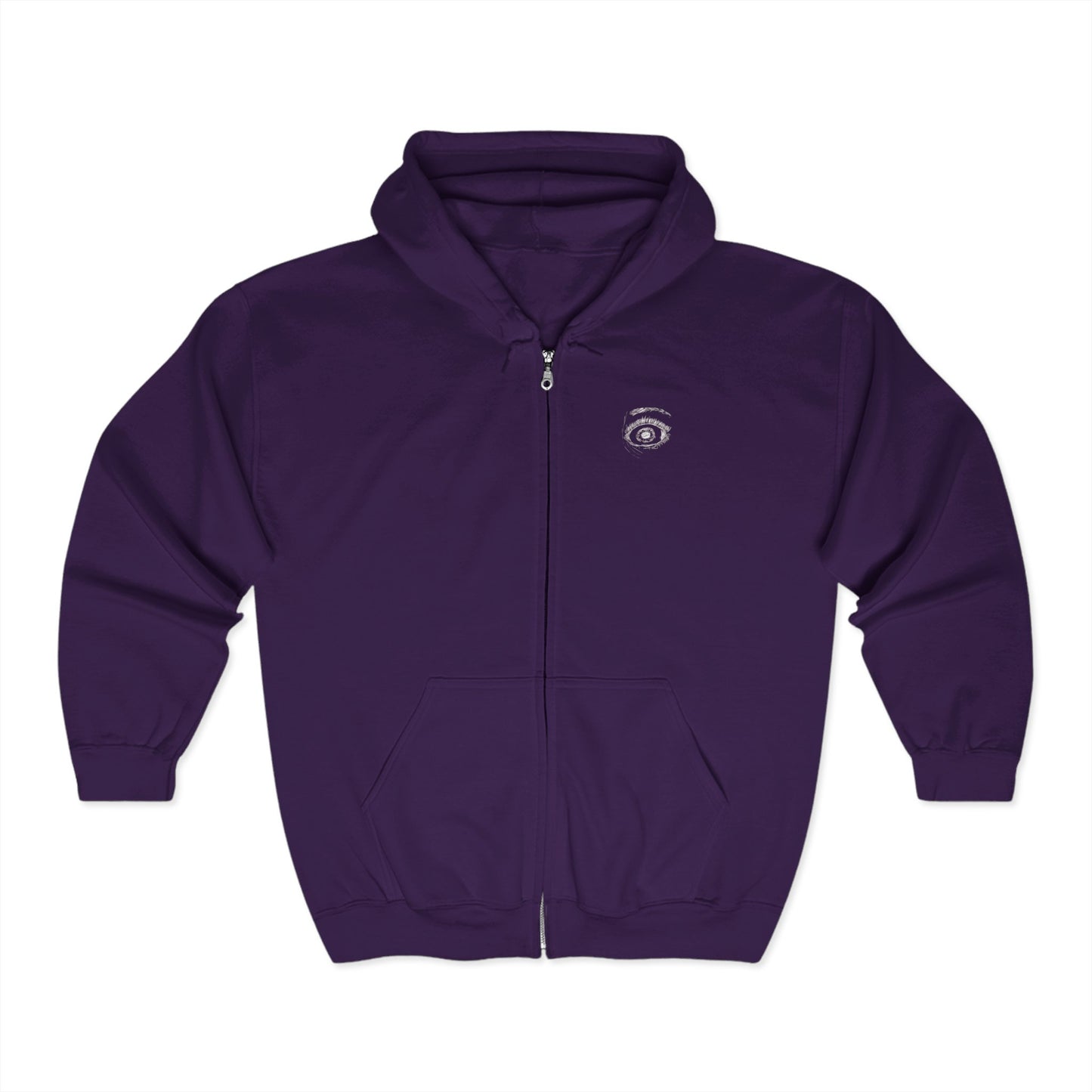 Fuck Fentanyl Eye by Kristina Smith - Unisex Heavy Blend™ Full Zip Hooded Sweatshirt