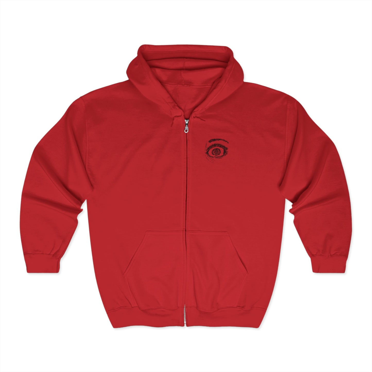 Fuck Fentanyl Eye by Kristina Smith - Unisex Heavy Blend™ Full Zip Hooded Sweatshirt