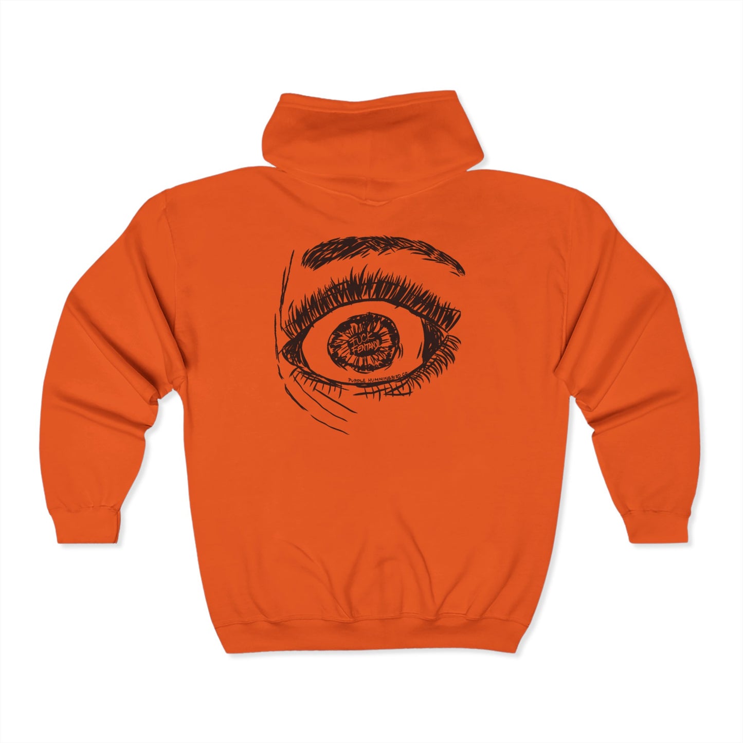 Fuck Fentanyl Eye by Kristina Smith - Unisex Heavy Blend™ Full Zip Hooded Sweatshirt