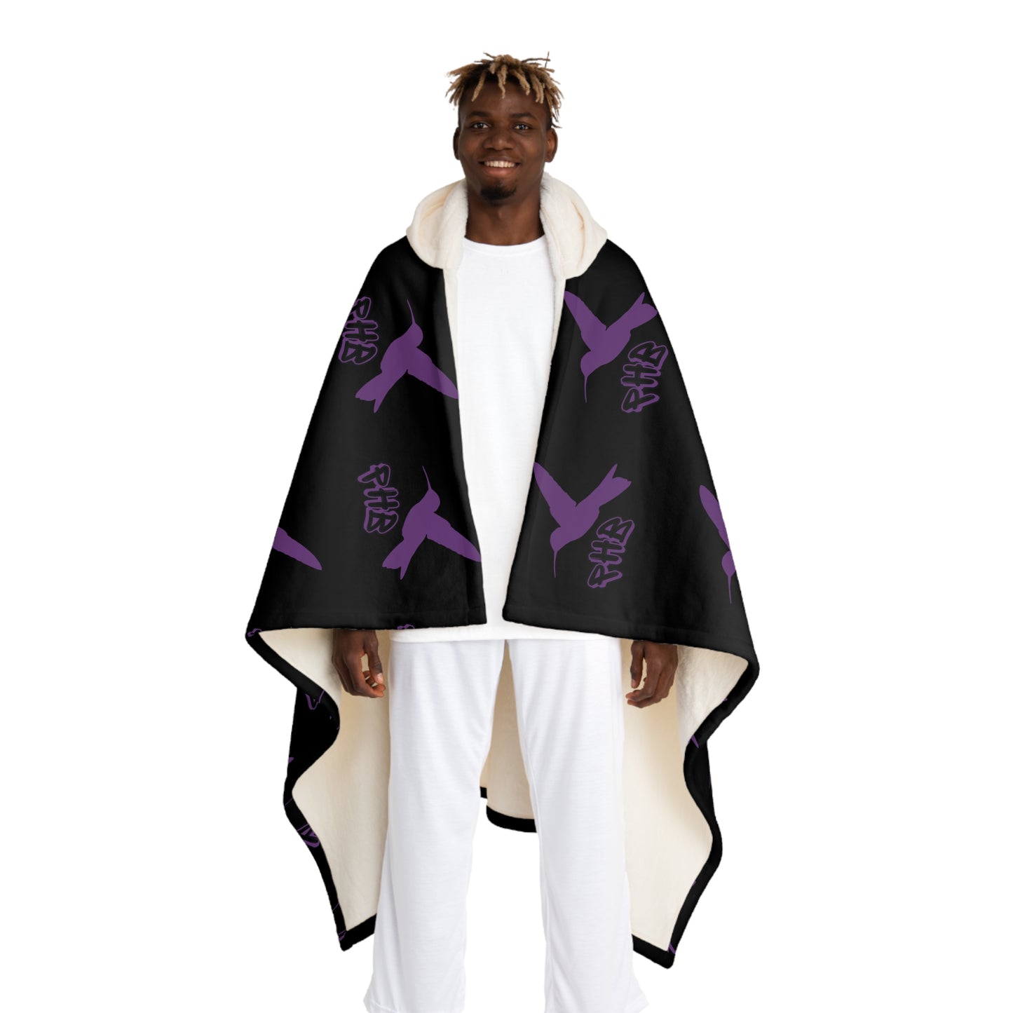 PHB Hooded Sherpa Fleece Blanket