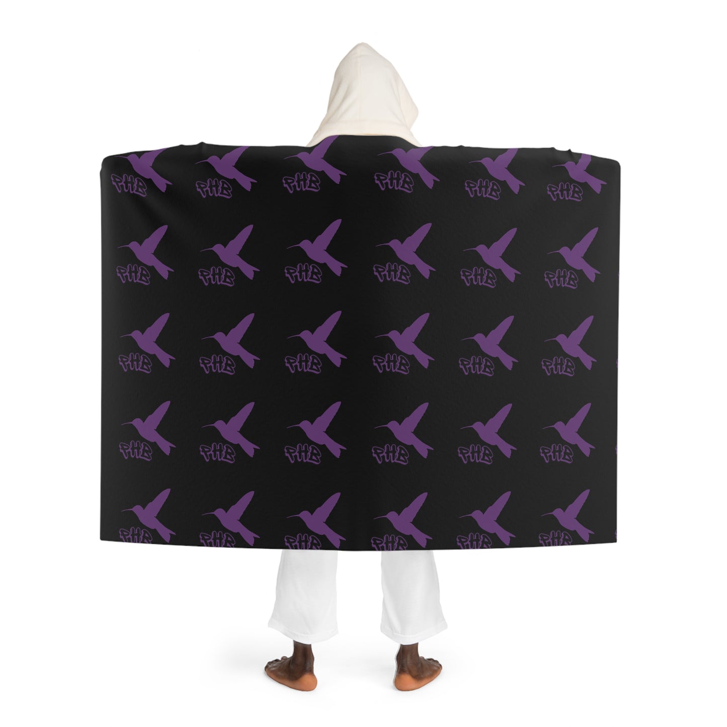 PHB Hooded Sherpa Fleece Blanket