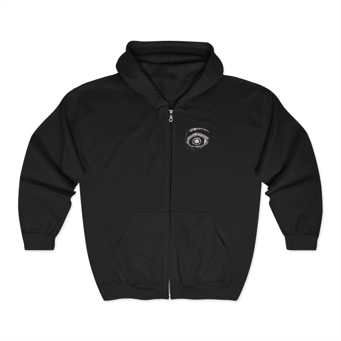 Fuck Fentanyl Eye by Kristina Smith - Unisex Heavy Blend™ Full Zip Hooded Sweatshirt
