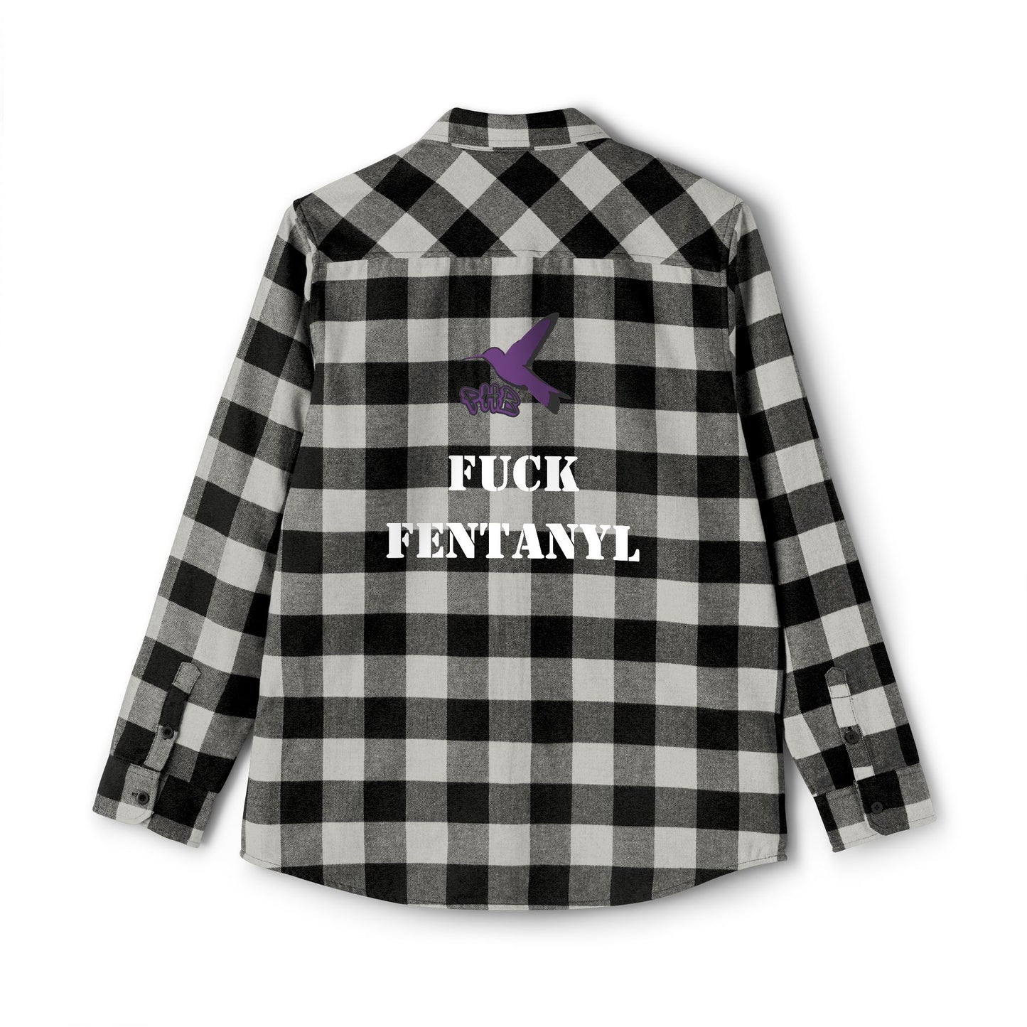 Unisex Flannel Shirt - Bold Message Against Fentanyl | Casual Style for Awareness