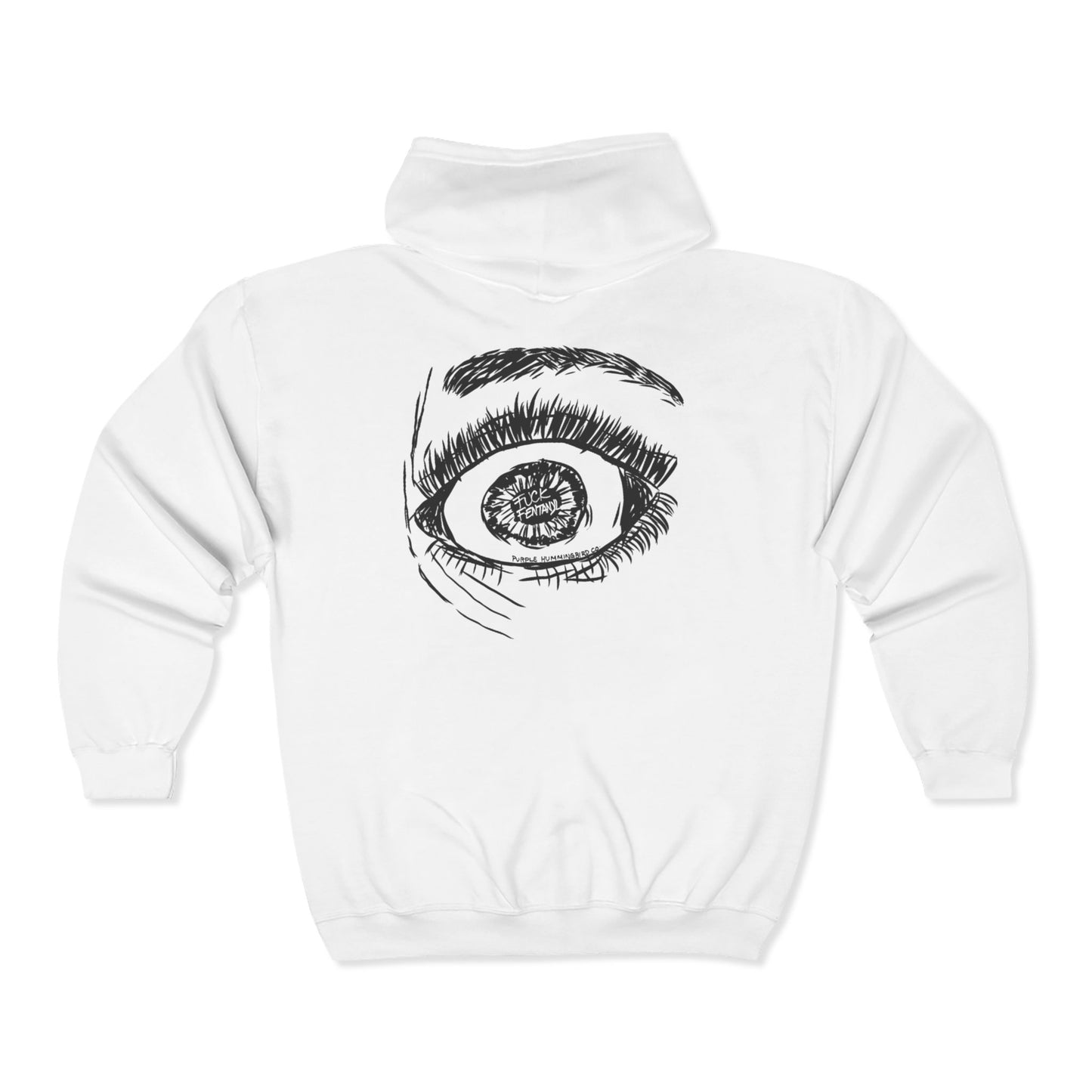 Fuck Fentanyl Eye by Kristina Smith - Unisex Heavy Blend™ Full Zip Hooded Sweatshirt