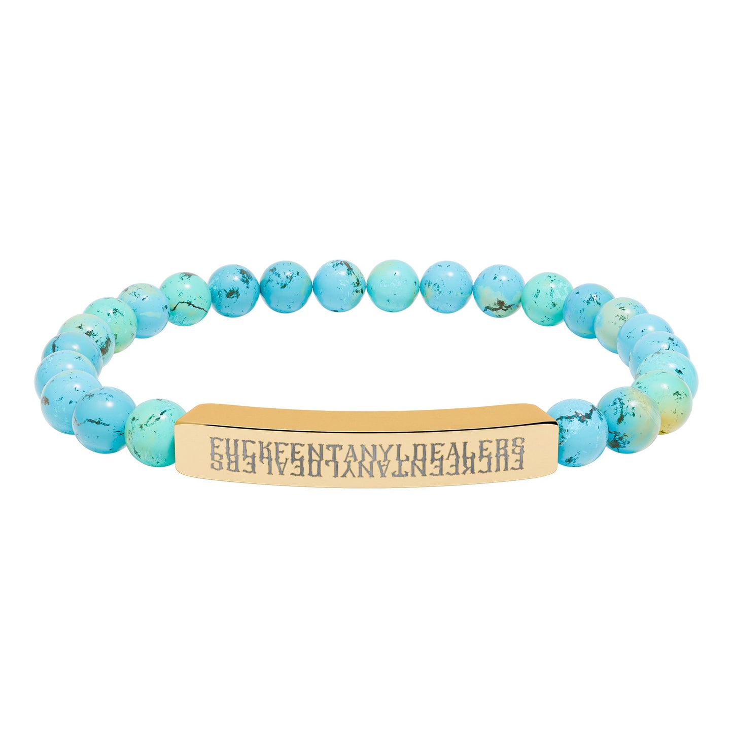 Hidden: F*ck Fentanyl Dealers - Natural Stone Bead Bracelet