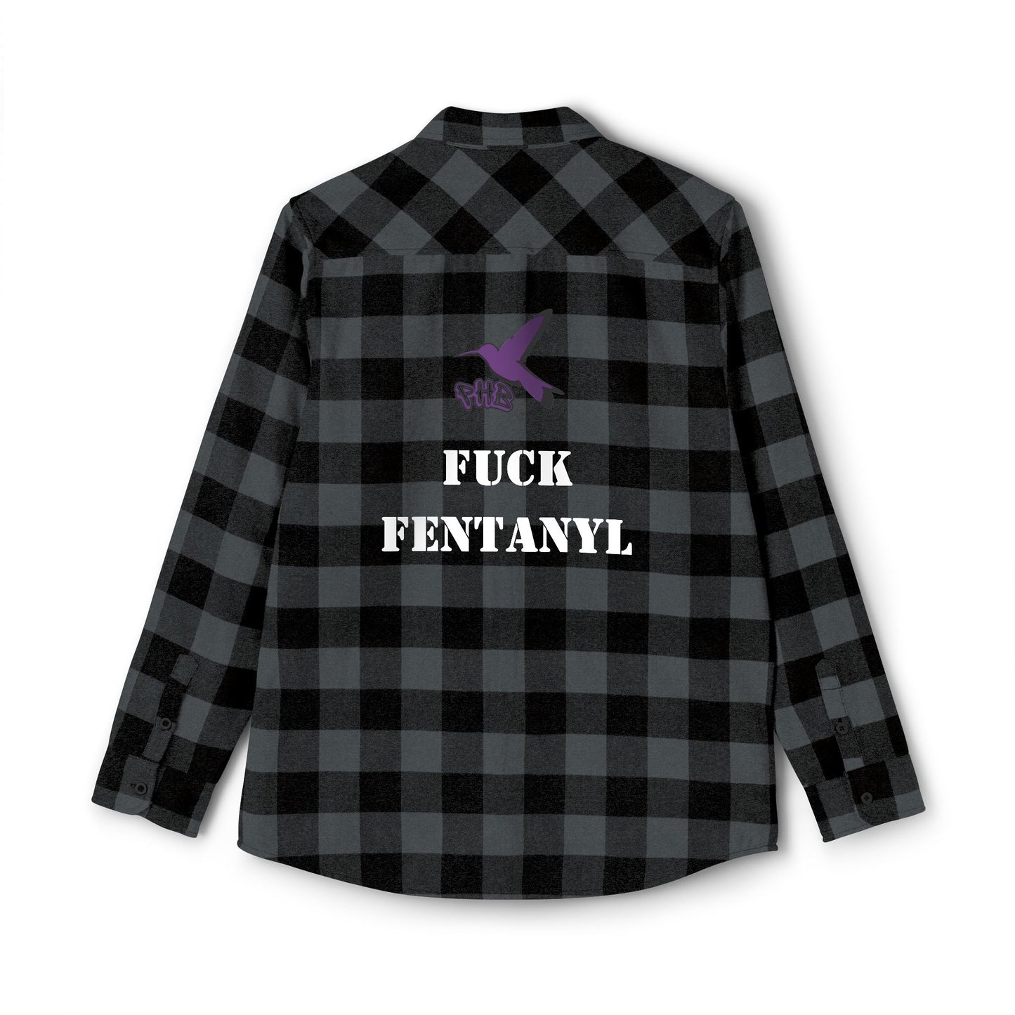 Unisex Flannel Shirt - Bold Message Against Fentanyl | Casual Style for Awareness