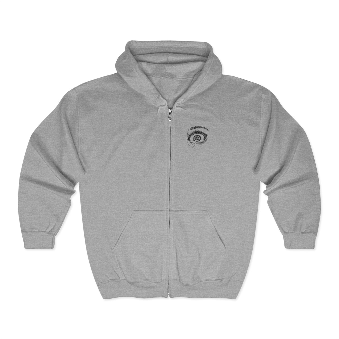 Fuck Fentanyl Eye by Kristina Smith - Unisex Heavy Blend™ Full Zip Hooded Sweatshirt