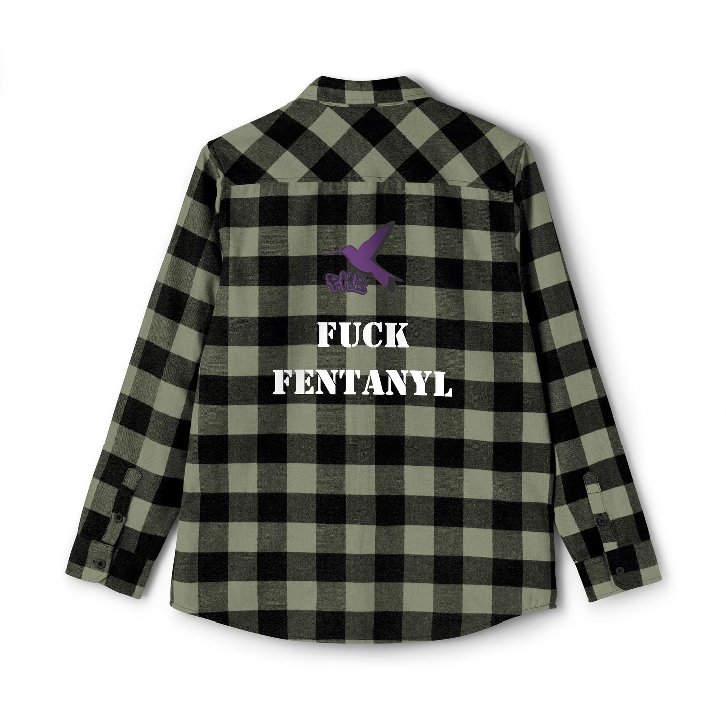 Unisex Flannel Shirt - Bold Message Against Fentanyl | Casual Style for Awareness