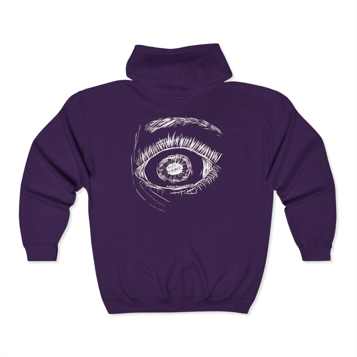 Fuck Fentanyl Eye by Kristina Smith - Unisex Heavy Blend™ Full Zip Hooded Sweatshirt