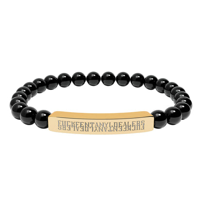 Hidden: F*ck Fentanyl Dealers - Natural Stone Bead Bracelet