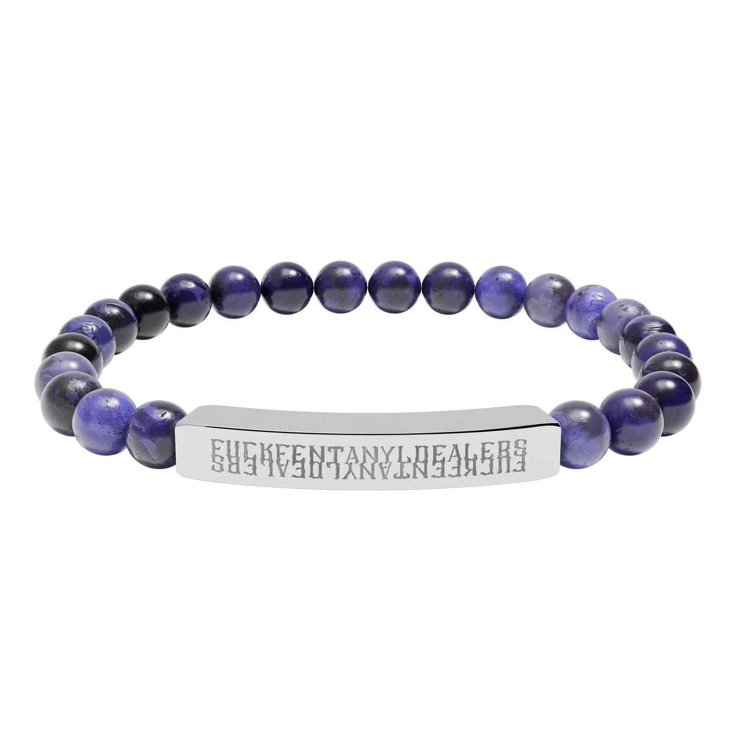 Hidden: F*ck Fentanyl Dealers - Natural Stone Bead Bracelet