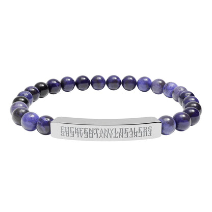 Hidden: F*ck Fentanyl Dealers - Natural Stone Bead Bracelet