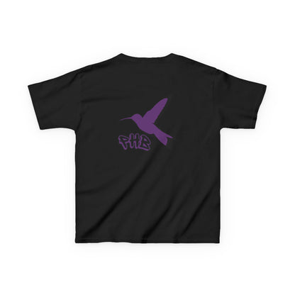 Kids Purple Hummingbird Graphic Tee