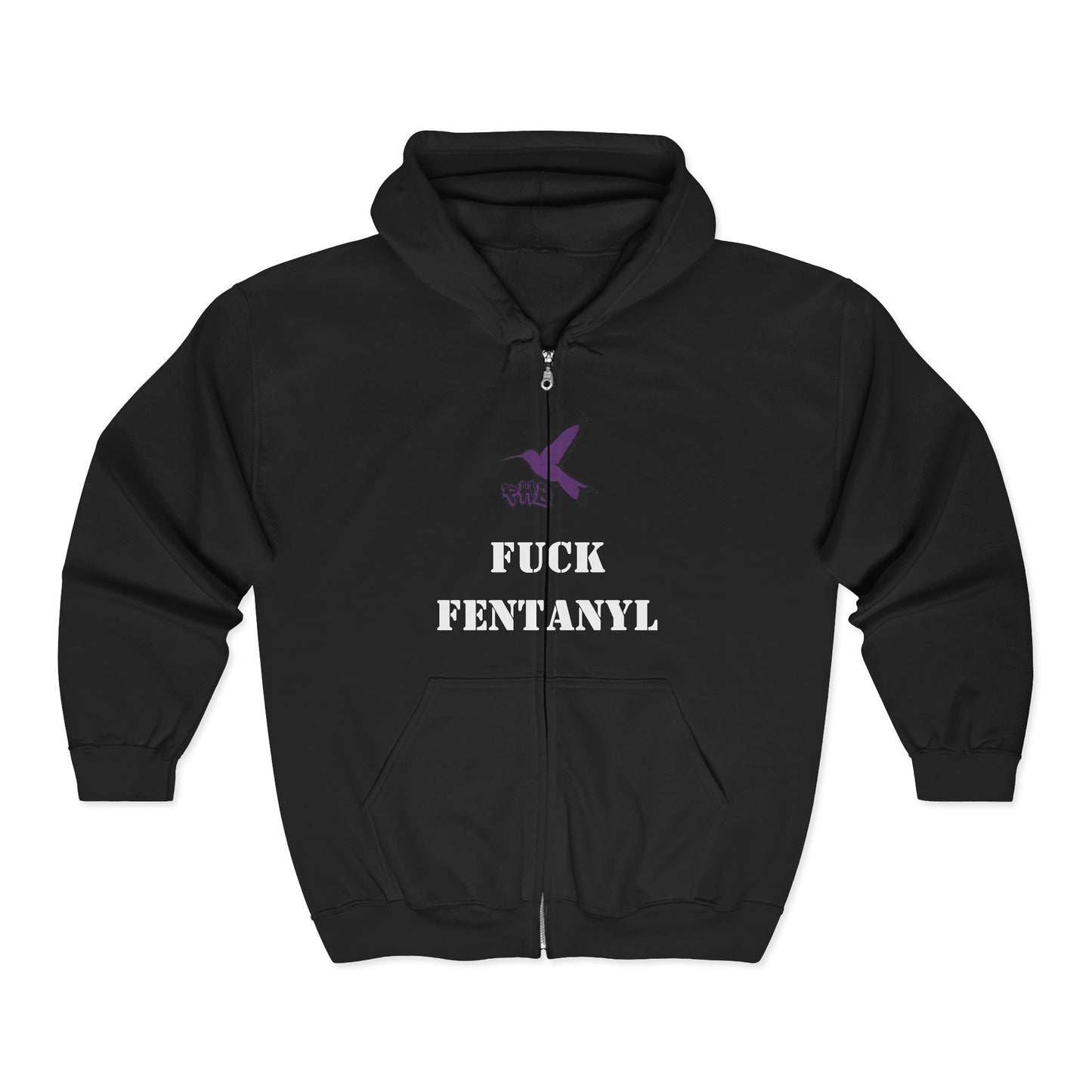 Memorial Zip Hoodie – “F*ck Fentanyl”Customizable Name