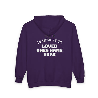 Memorial Zip Hoodie – “F*ck Fentanyl”Customizable Name