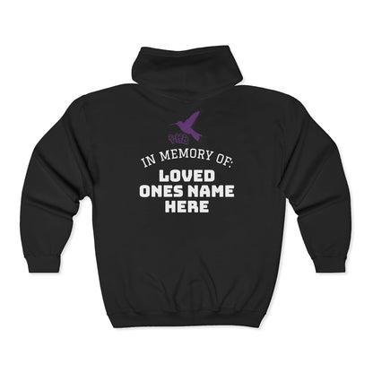 Memorial Zip Hoodie – “F*ck Fentanyl”Customizable Name