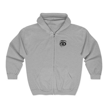 F*ck Fentanyl Eye by Kristina Smith - Unisex Heavy Blend™ Full Zip Hooded Sweatshirt