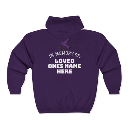 Memorial Zip Hoodie – “F*ck Fentanyl”Customizable Name
