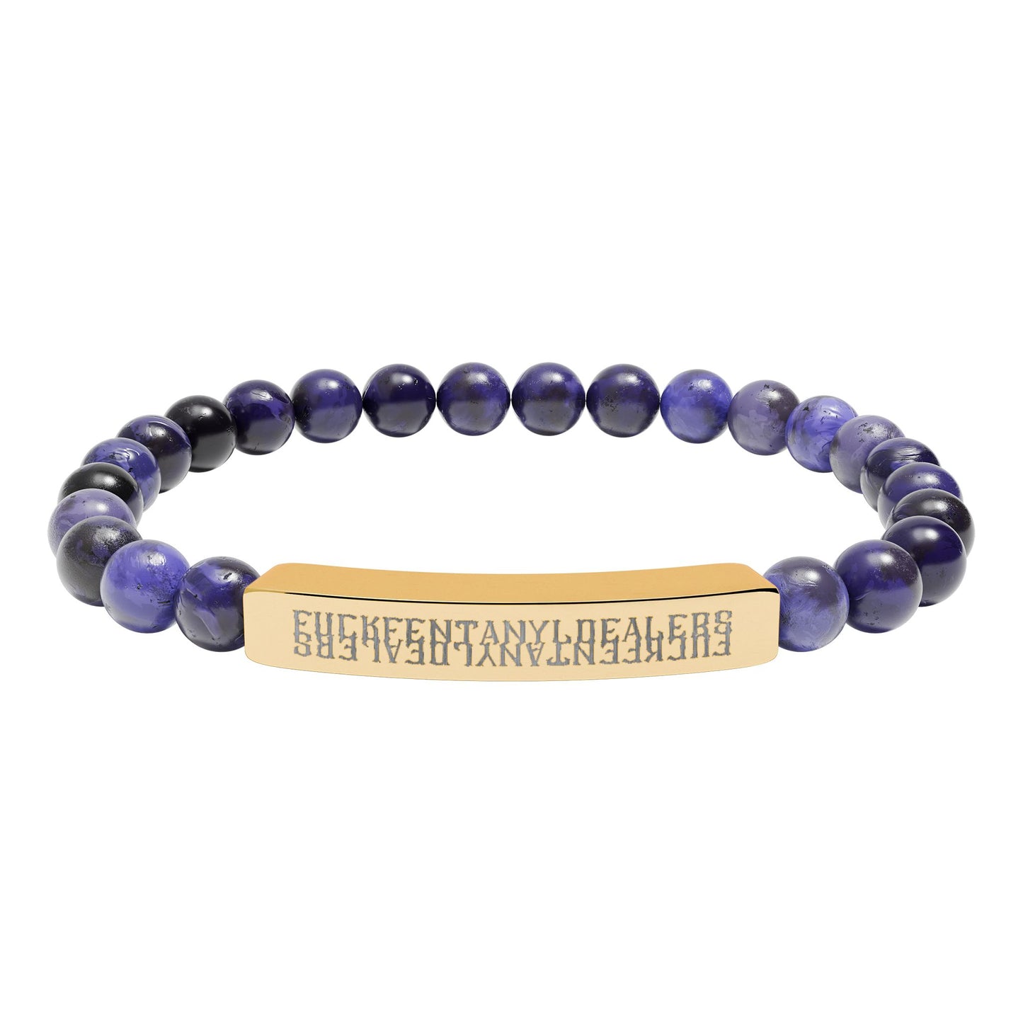 Hidden: F*ck Fentanyl Dealers - Natural Stone Bead Bracelet