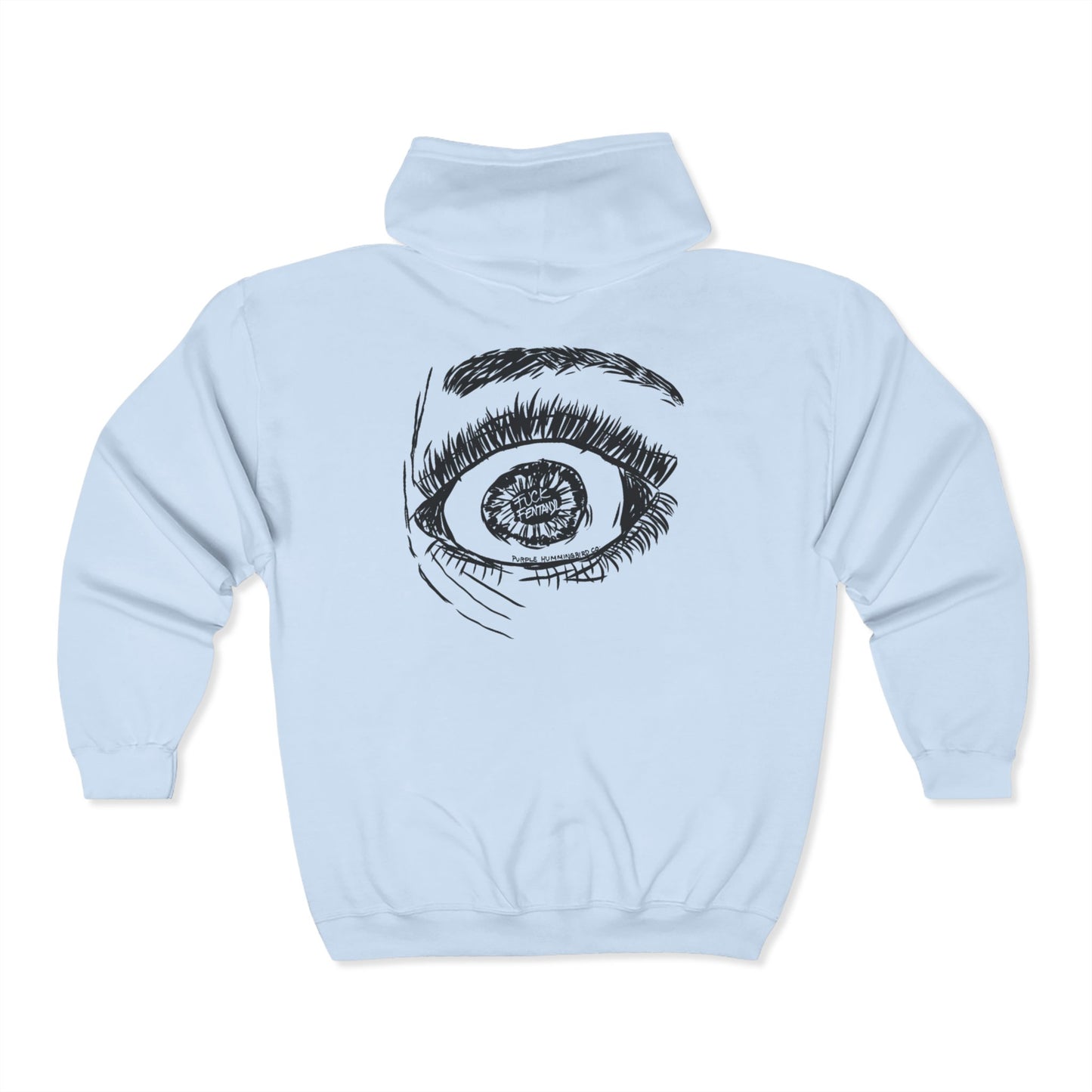 Fuck Fentanyl Eye by Kristina Smith - Unisex Heavy Blend™ Full Zip Hooded Sweatshirt