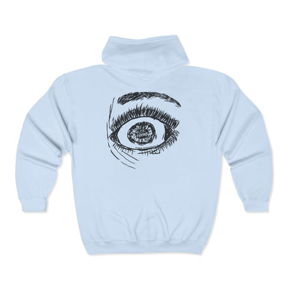 Fuck Fentanyl Eye by Kristina Smith - Unisex Heavy Blend™ Full Zip Hooded Sweatshirt
