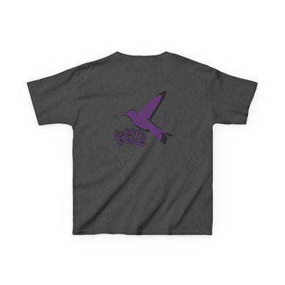Kids Purple Hummingbird Graphic Tee