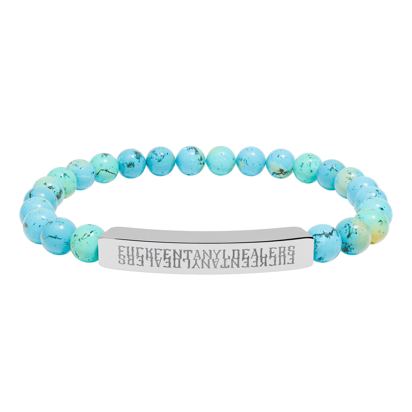 Hidden: F*ck Fentanyl Dealers - Natural Stone Bead Bracelet