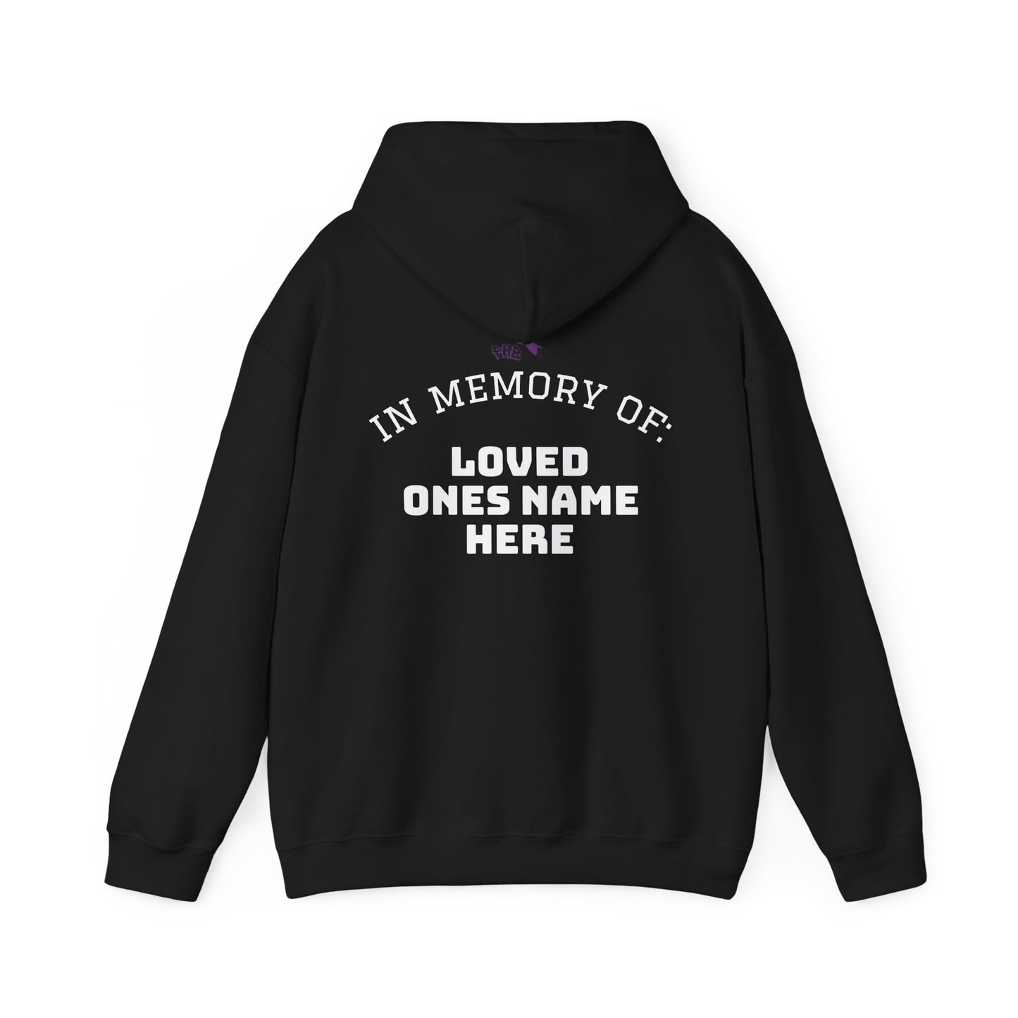 Memorial Hoodie - Purple Hummingbird (CLEAN) Customizable Name