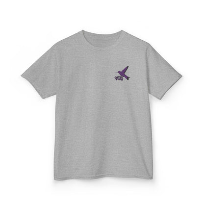 Kids Purple Hummingbird Graphic Tee