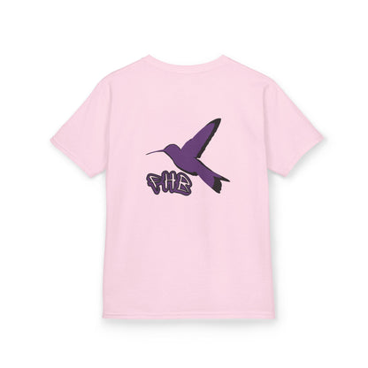 Kids Purple Hummingbird Graphic Tee