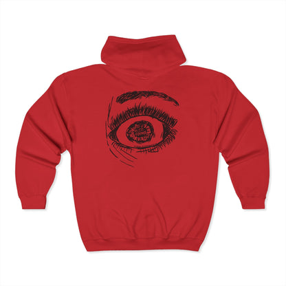 Fuck Fentanyl Eye by Kristina Smith - Unisex Heavy Blend™ Full Zip Hooded Sweatshirt