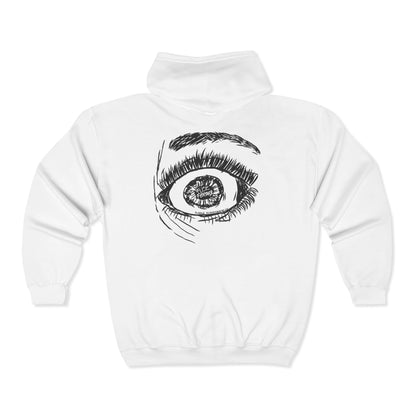 Fuck Fentanyl Eye by Kristina Smith - Unisex Heavy Blend™ Full Zip Hooded Sweatshirt