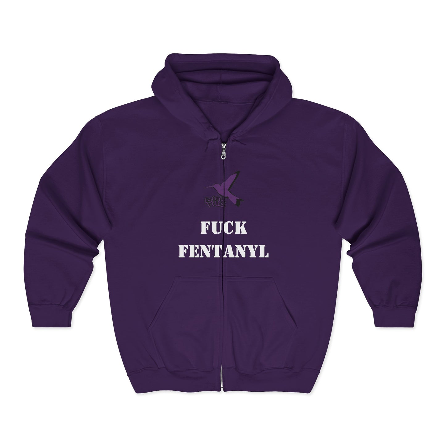 Memorial Zip Hoodie – “F*ck Fentanyl”Customizable Name
