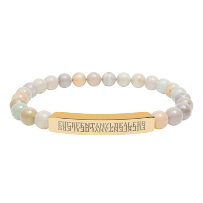 Hidden: F*ck Fentanyl Dealers - Natural Stone Bead Bracelet