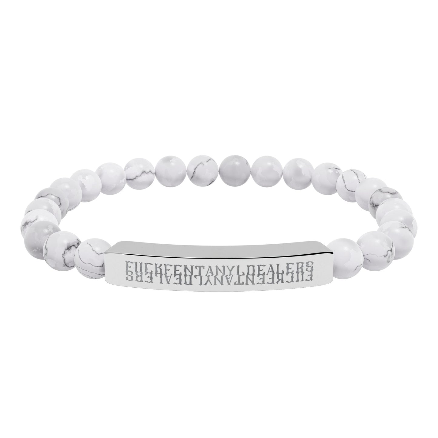 Hidden: F*ck Fentanyl Dealers - Natural Stone Bead Bracelet