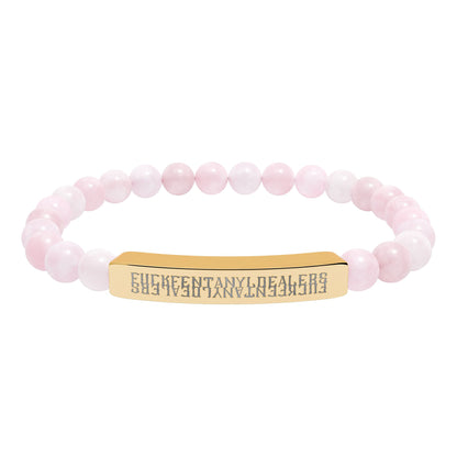 Hidden: F*ck Fentanyl Dealers - Natural Stone Bead Bracelet