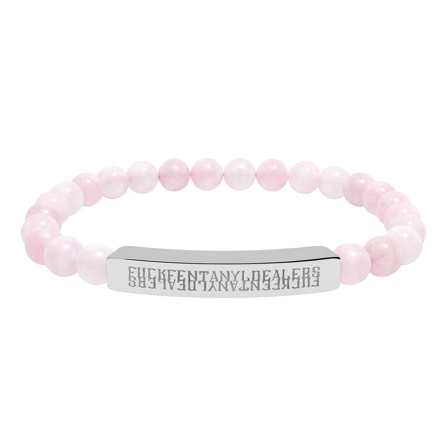 Hidden: F*ck Fentanyl Dealers - Natural Stone Bead Bracelet