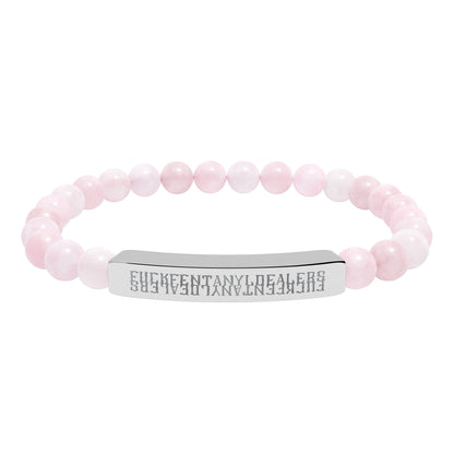 Hidden: F*ck Fentanyl Dealers - Natural Stone Bead Bracelet