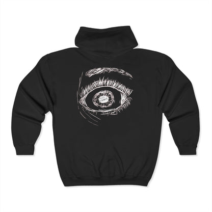 Fuck Fentanyl Eye by Kristina Smith - Unisex Heavy Blend™ Full Zip Hooded Sweatshirt
