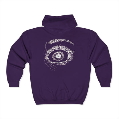 Fuck Fentanyl Eye by Kristina Smith - Unisex Heavy Blend™ Full Zip Hooded Sweatshirt