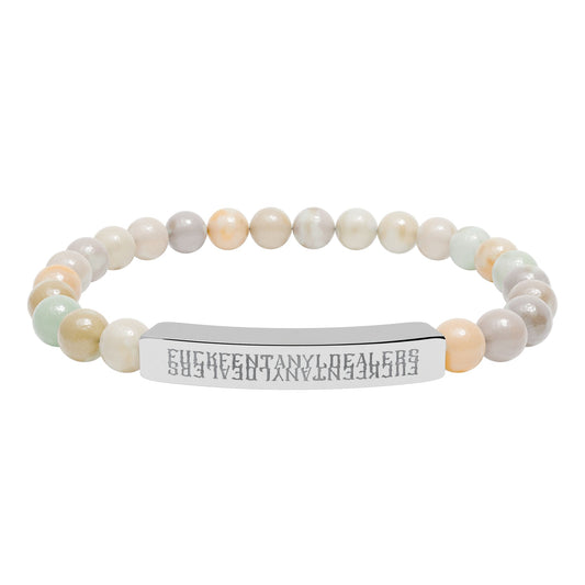 Hidden: F*ck Fentanyl Dealers - Natural Stone Bead Bracelet